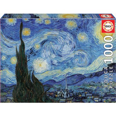 Educa The Starry Night Vincent Van Gogh a Fix lepidlo 1000 dílků