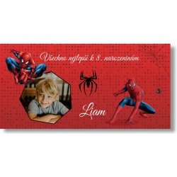 Personal Narodeninový banner s fotkou Spiderman Rozměr banner: 130 x 260 cm