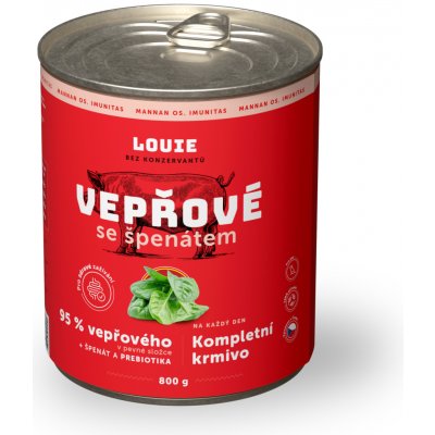 Louie Vepřové se špenátem a prebiotiky 800 g – Sleviste.cz