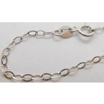 Klenoty Budín Dámský prodloužený gravírovaný zlatý řetízek z bílého zlata H820 – Sleviste.cz