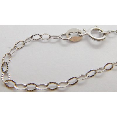 Klenoty Budín Dámský prodloužený gravírovaný zlatý řetízek z bílého zlata H820 – Sleviste.cz