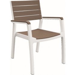 KETER HARMONY zahradní židle, 58 x 58 x 86 cm, bílá/cappuccino