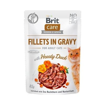 Brit Care Cat Fillets in Gravy Hearty Duck 3 x 85 g