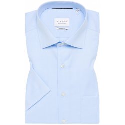 Eterna Modern Fit košile "Twill" s krátkým rukávem neprůhledná modrá