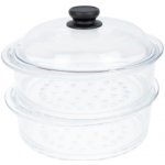 Pyrex Skleněné napařovací nástavce ø 24 cm x 9 cm, 2 ks s poklicí – Zboží Dáma