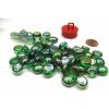 Příslušenství ke společenským hrám Chessex Skleněné žetony Gaming Glass Stones Iridized Crystal Green