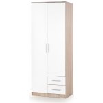 Halmar LIMA S-2 bílá / dub sonoma – Zboží Dáma