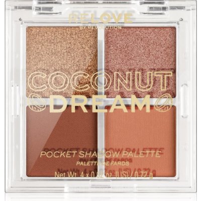 Revolution Relove Pocket Palette paletka očních stínů Coconut Dream 4 x 0,72 g – Zbozi.Blesk.cz
