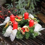 Balkonika Adventní věnec červená-krémová 30 cm – Hledejceny.cz