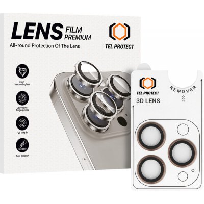 Tel Protect tvrzené sklo 3D Lens na fotoaparát pro iPhone 15 Pro-15 pro Max titanium 137532 – Zboží Živě