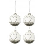 Set čtyř skleněných vánočních ozdob J-Line Orois 10 cm – Hledejceny.cz