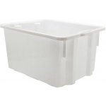 Mobil Plastic stohovací přepravka 550 x 430 x 310 cm bílá – Hledejceny.cz