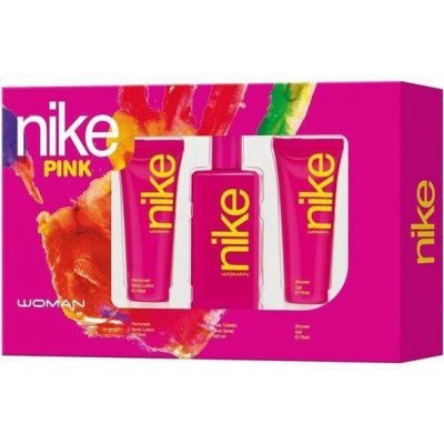 Nike Pink Woman EDT 100 ml + sprchový gel 100 ml + tělové mléko 75 ml dárková sada – Zbozi.Blesk.cz