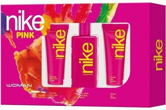 Nike Pink Woman EDT 100 ml + sprchový gel 100 ml + tělové mléko 75 ml dárková sada