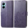 Pouzdro a kryt na mobilní telefon Realme Pouzdro PROTEMIO 54390 ART FLOWER S Peněženkový Realme C33 fialový