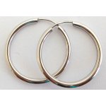 Klenoty Budín Hladké zlaté kruhy z bílého zlata H917 – Zboží Dáma