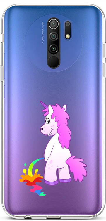 Pouzdro TopQ Xiaomi Redmi 9 silikon Rude Unicorn
