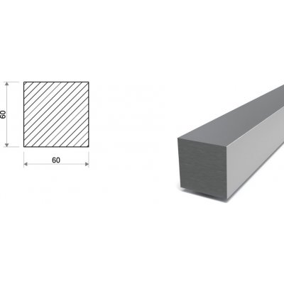 Ocel čtvercová 60x60 mm (S355) – Zboží Mobilmania