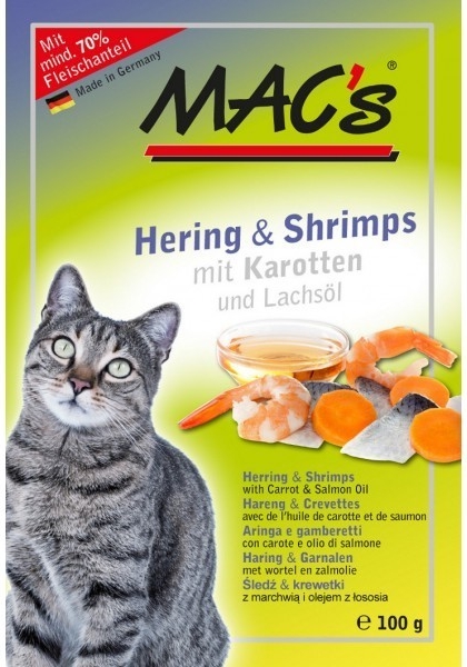 Mac\'s Cat masová sleď s krevetami 100 g
