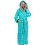 Zelený luxusní dlouhý župan pro ženu MOTÝLÍ VZOR 1ZF3005 zelená – Sleviste.cz