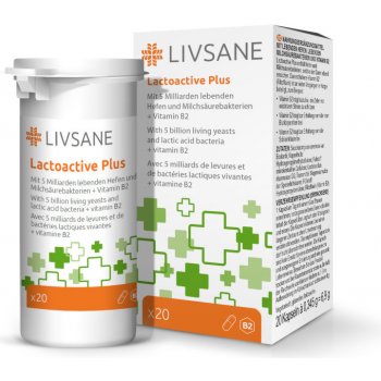 Livsane Laktoaktivní kapsle plus Vitamín B2 20 kapslí