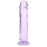RealRock Crystal Clear Realistic 8 fialové dildo s přísavkou 22 x 4 cm – Zboží Dáma