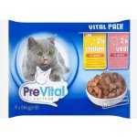 PreVital Cat kuře telecí 4 x 100 g – Hledejceny.cz