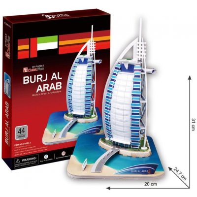 CubicFun 3D puzzle Burj al Arab 46 ks – Zboží Mobilmania