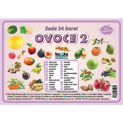 Sada 24 karet - ovoce 2 A4 30x21 cm – Zbozi.Blesk.cz