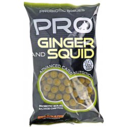 Starbaits Pro Ginger Squid Boilies potápivé 1kg 14mm