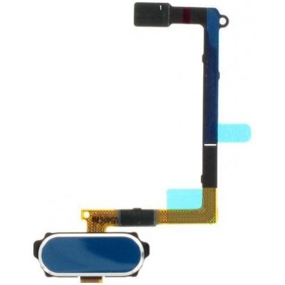Samsung Galaxy S6 G920F - Tlačítko Domů + Flex Cable (Blue Topaz) - GH96-08166D Genuine Service Pack, Blue