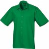 Pánská Košile Premier Workwear pánská popelínová pracovní košile s krátkým rukávem zelená emeraldová PW202