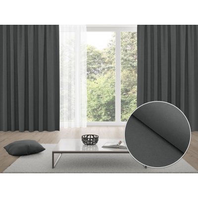 Biante Zatemňovací závěs Blackout BKU-119 Antracitově šedý - šířka 140 cm 140x230 cm – Hledejceny.cz