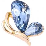 Gaira brož do klopy Motýl 340125 modrá – Zboží Dáma