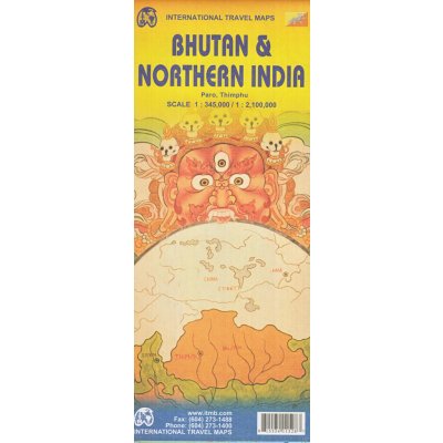 Bhútán a severovýchodní Indie - cestovní mapa