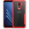 Pouzdro a kryt na mobilní telefon Samsung Pouzdro JustKing nárazuvzdorné čiré Samsung Galaxy A6 Plus 2018 - červené