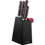 Siguro Sada nožů Kuro 5 ks blok na nože s brouskem – Zboží Dáma