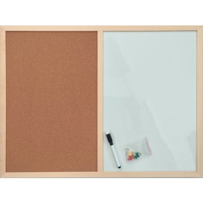 Bondecor Kombinovaná tabule ve dřevěném rámu 90 x 60 cm – Zboží Dáma