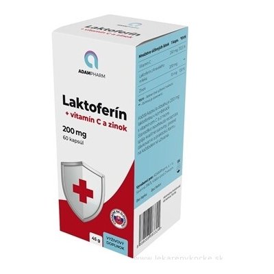 Orin Adampharm Laktoferin 200 mg + vitamín C + zinek 60 kapslí – Hledejceny.cz
