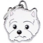 My Family WEST HIGHLAND TERRIER gravírovateľný přívěsek 2,6 x 2,7 cm – Zboží Dáma