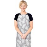 Bellatex Kuchyňská zástěra ADÉLA zástěra 67x84 cm Pírka šedá bílá – Zboží Dáma