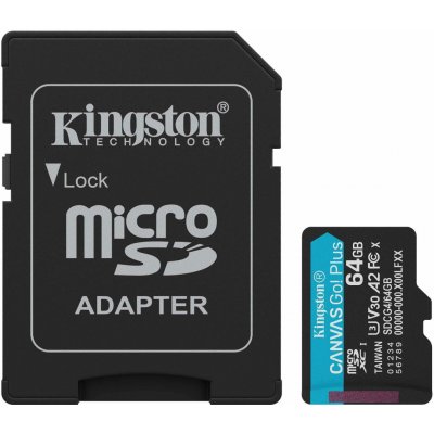 Kingston Canvas Go Plus A2 Micro SDXC 64GB SDCG4/64GB – Zboží Mobilmania