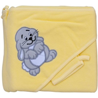 Scarlett Froté ručník zajíc s kapucí žlutý