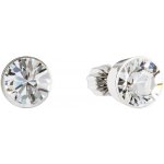 Pavona stříbrné náušnice pecka s krystaly Preciosa bílé kulaté 31113.1 crystal – Zboží Mobilmania