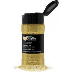 Brew Glitter Jedlé třpytky do nápojů žlutá / zlatá Yellow 45 g