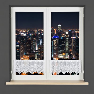 Dekorační metrážová vitrážová záclona ANETA - NADIA bílá výška 30 cm MyBestHome – Zboží Dáma