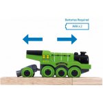 Bigjigs Rail Elektrická lokomotiva Flying Scotsman zelená – Zboží Dáma