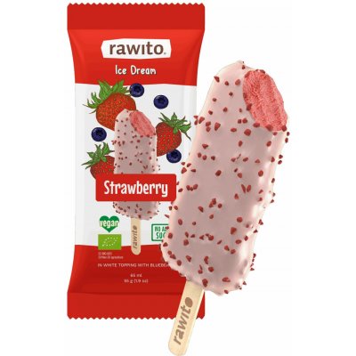 Rawito Bio Raw zmrzlina jahodová 65 g – Hledejceny.cz