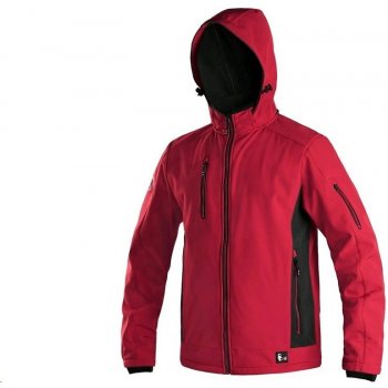Canis CXS VEGAS pánská softshellová bunda zimní červeno černá