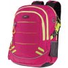 Školní batoh Easy batoh tříkomorový růžová žlutá zipy